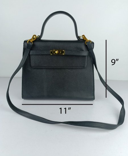 1.1 hermes kelly handbags mate black in original leather 2.jpg