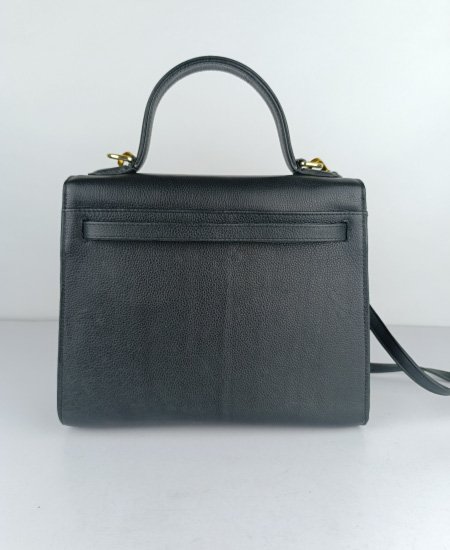 1.1 hermes kelly handbags mate black in original leather 6.jpg