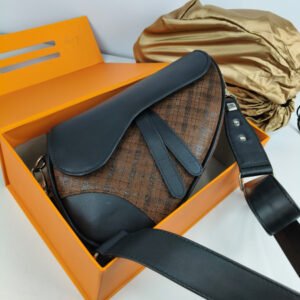 1.3 dior saddle brown leather handbag 1.jpg