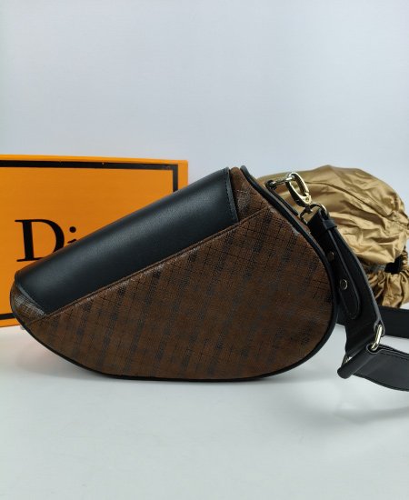 1.3 dior saddle brown leather handbag 2.jpg