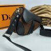 1.3 dior saddle brown leather handbag 5.jpg
