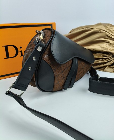1.3 dior saddle brown leather handbag 5.jpg