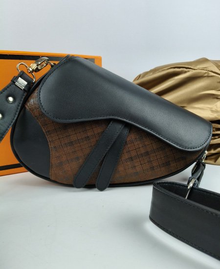 1.3 dior saddle brown leather handbag 6.jpg