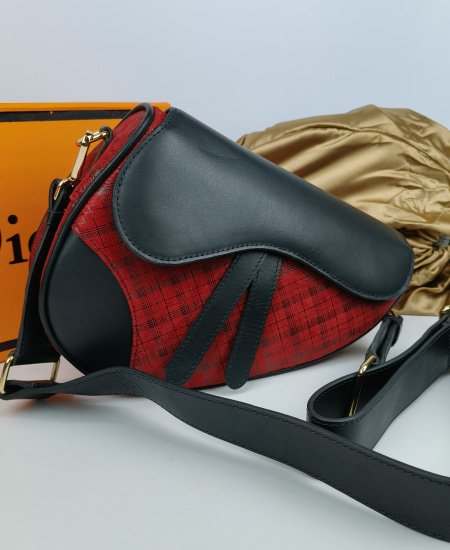 1.3 dior saddle red leather handbag 1.jpg
