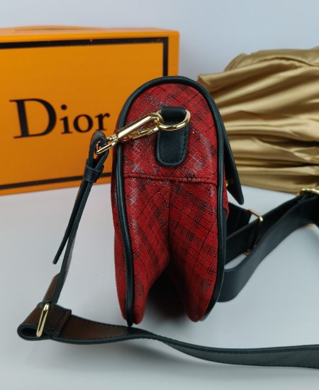 1.3 dior saddle red leather handbag 4.jpg