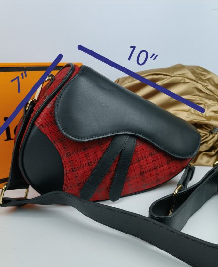 1.3 dior saddle red leather handbag 5.jpg