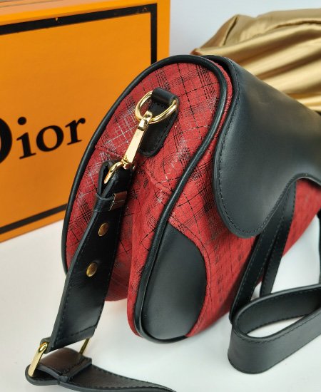 1.3 dior saddle red leather handbag 7.jpg