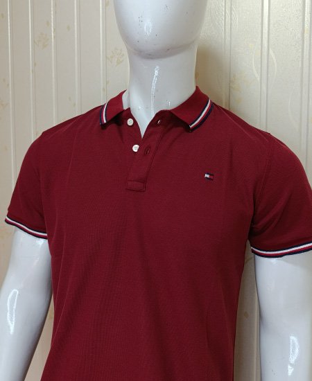 2.1 tommy hilfiger mehroon polo shirts 1.jpg