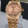 audemars piguet royal oak 15450st rose gold with diamond bezel 2.jpg