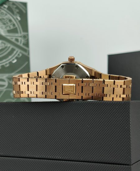 audemars piguet royal oak 15450st rose gold with diamond bezel 6.jpg