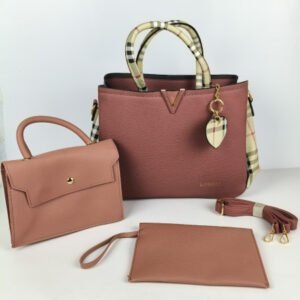 burberry ladies coffee pink handbag 3.jpg