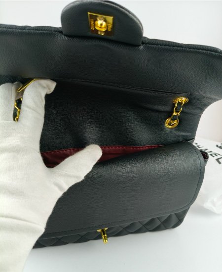 chanel chevron classic black handbag 5.jpg
