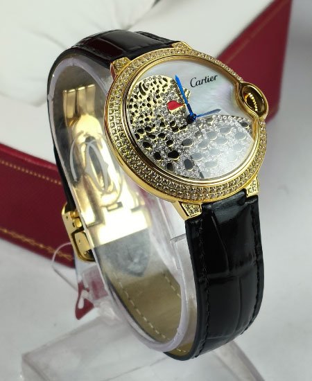 cartier la panthere de cartier ladies black strap collector watch 7.jpg