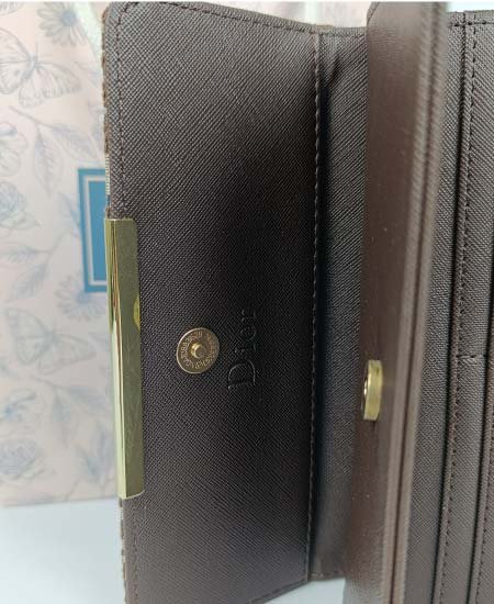 dior ladies wallet chocolate brown 3.jpg