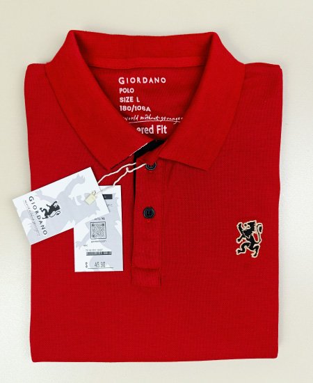 giordano polo shirt red small logo 5.jpg