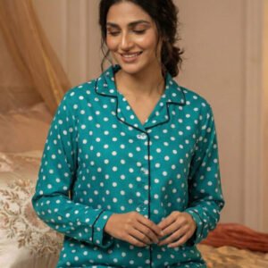 green polka dots night suit zara womens 1 1.jpg