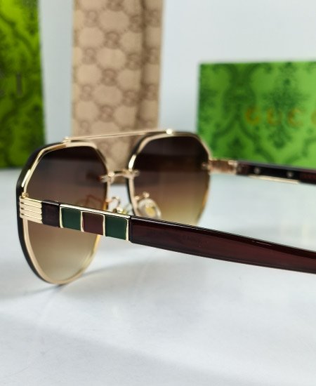 gucci sunglasses golden brown sami round gg22 8.jpg