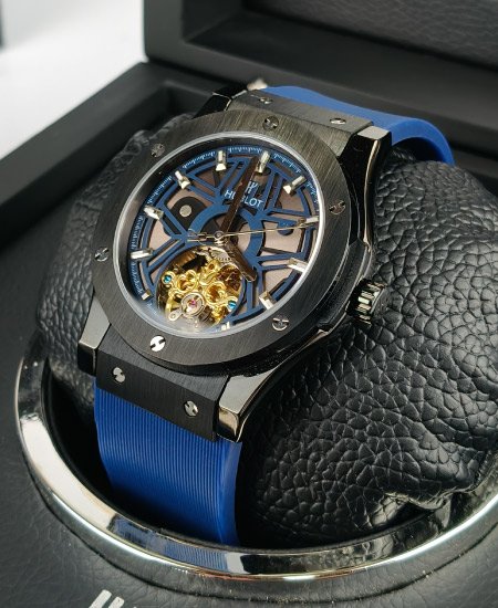 hublot watch black fusion skeleton blue strap 1.jpg