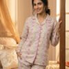 jungle pink leaves pjs womens 1.jpg