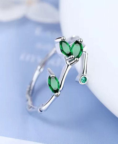 jungle tree 925 sterling silver green leaf rings 3.jpg