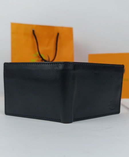 jungle tree black leather wallet dollar size 5.jpg