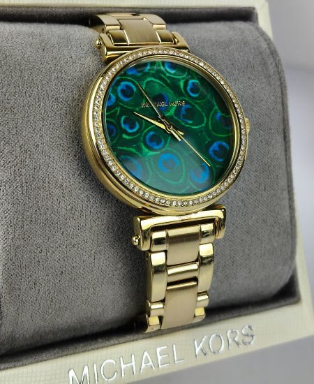 michael kors peacock motif dial watch mk3946 2.jpg
