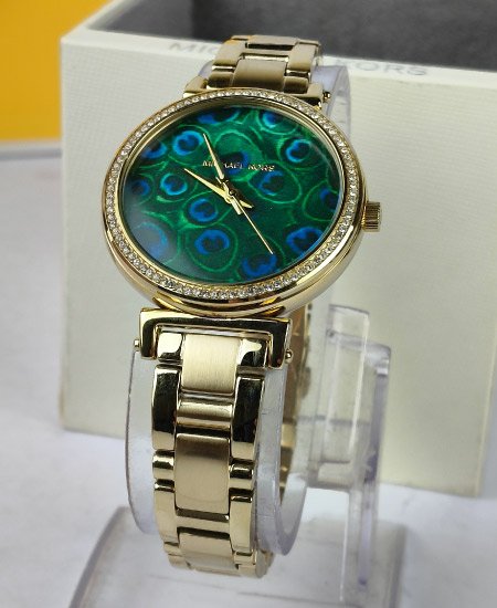 michael kors peacock motif dial watch mk3946 6.jpg