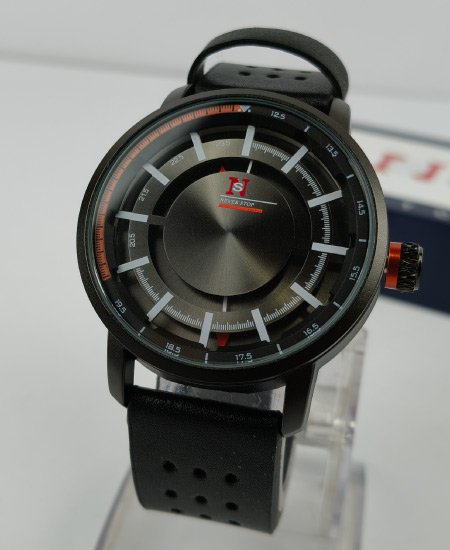 never stop hidden black leather strap mens watch 4.jpg
