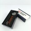 never stop hidden brown leather strap mens watch 3.jpg