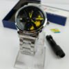 never stop silver yellow wheel mens watch 1.jpg