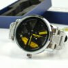 never stop silver yellow wheel mens watch 5.jpg