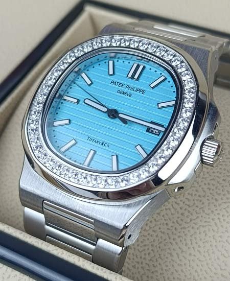 patek philippe watch nautilus dimonds tiffany co blue dial limited edition watch 1.jpg