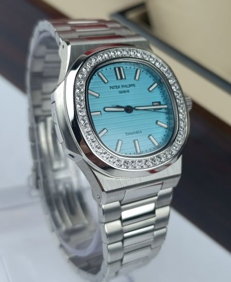 patek philippe watch nautilus dimonds tiffany co blue dial limited edition watch 4.jpg