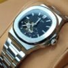 patk phlipe nautilus silver skeleton black dail watch 3.jpg