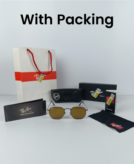 ray ban sunglasses hexagonal brown rb3548n 2.jpg