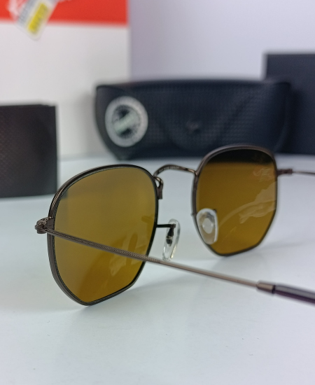 ray ban sunglasses hexagonal brown rb3548n 5.jpg