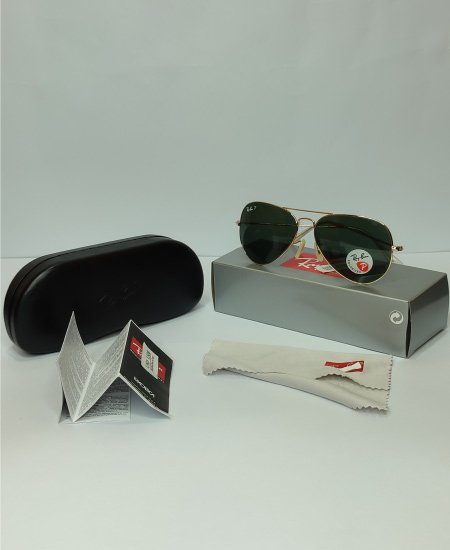 rayb aviator polarized golden green sunglasses 2.jpg