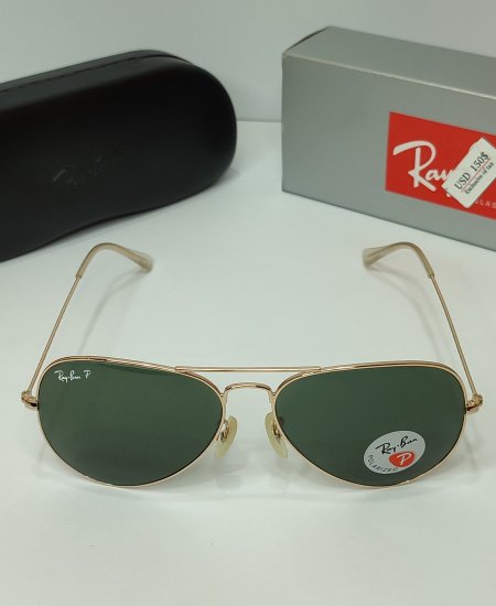 rayb aviator polarized golden green sunglasses 6.jpg