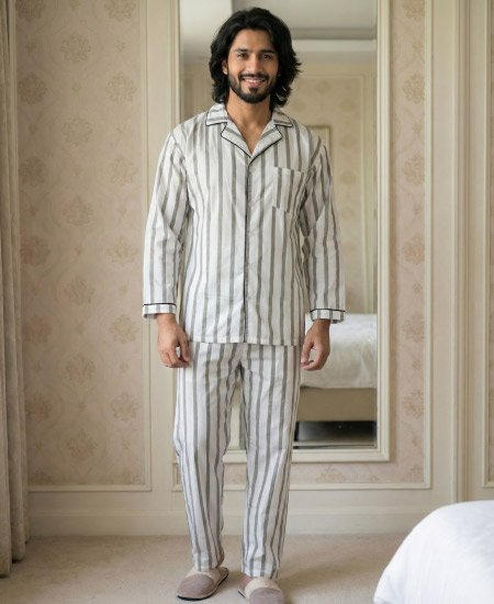white and gray straps zara mens night suit.jpg